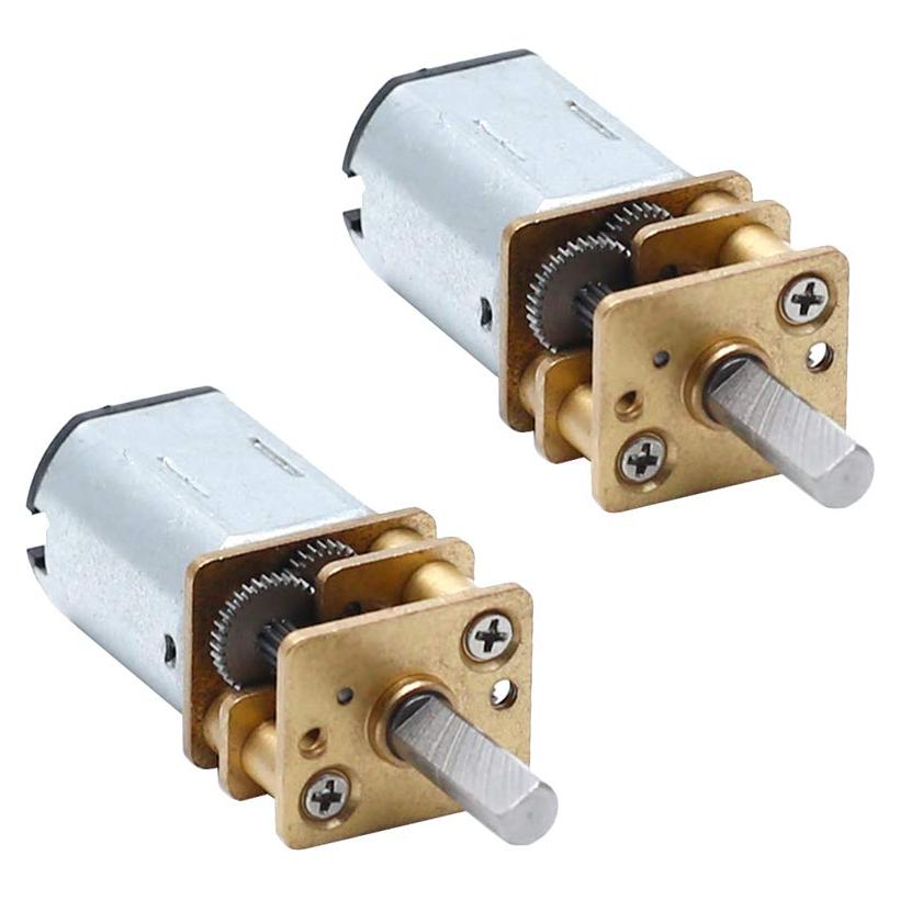 Motor de Reducción de Velocidad DC 6V 30RPM Augiimor 2PCS