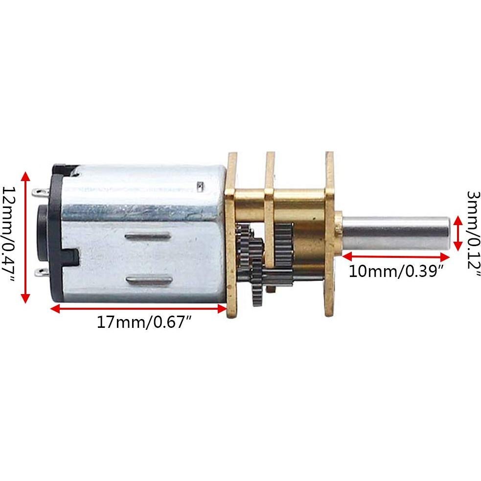 Motor de Reducción de Velocidad DC 6V 30RPM Augiimor 2PCS