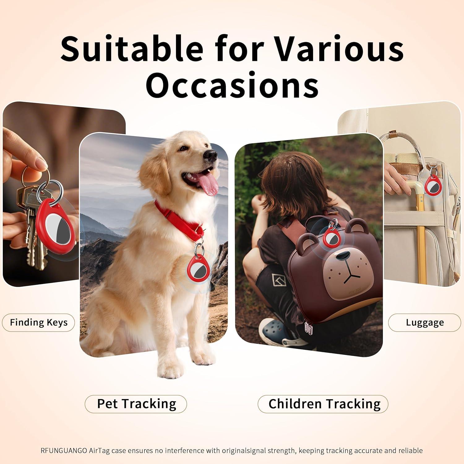 Funda Protectora para AirTag RFUNGUANGO - Paquete de 4 Colores