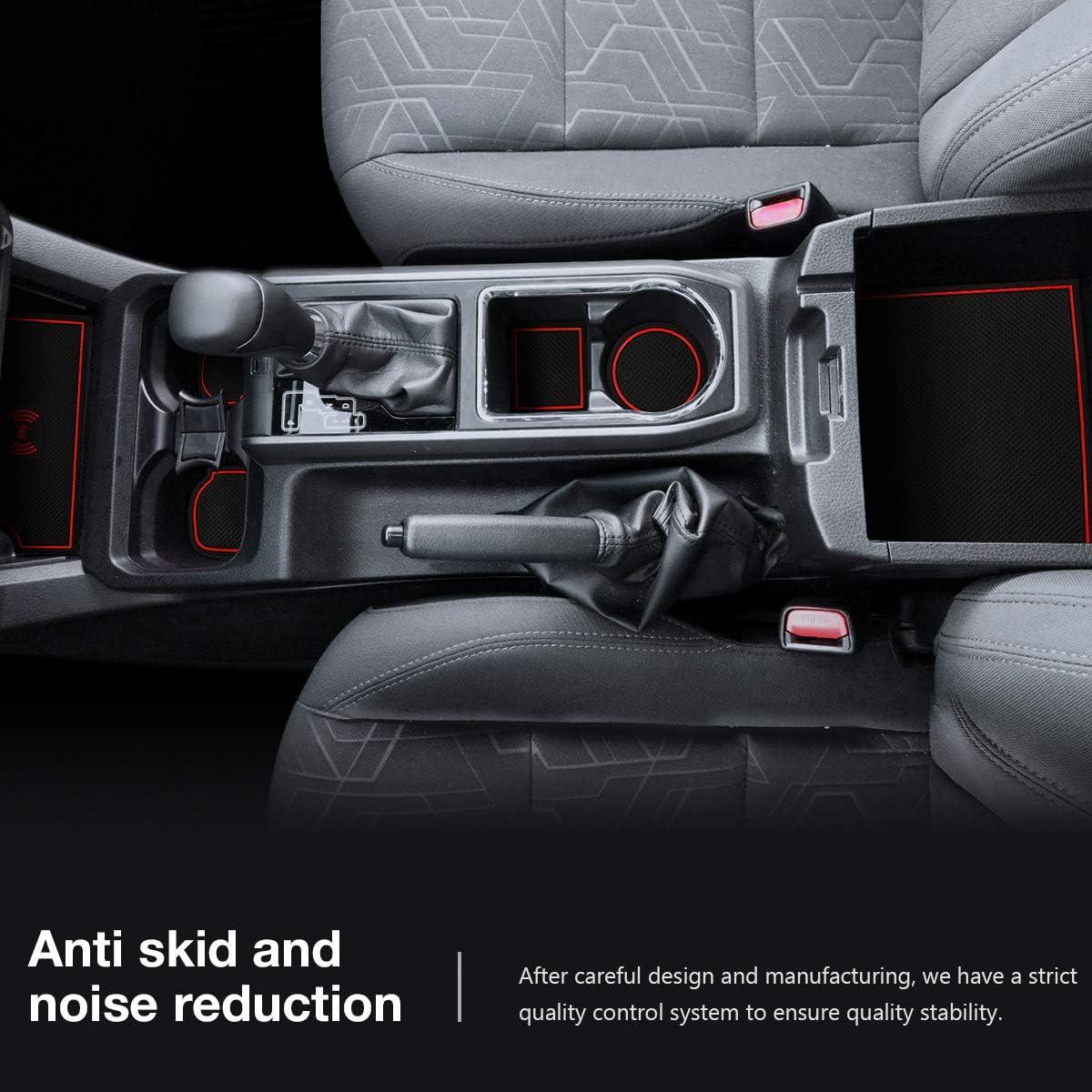 Alfombrillas Antipolvo Auovo 18pcs para Toyota Tacoma 2016-2023 Rojo