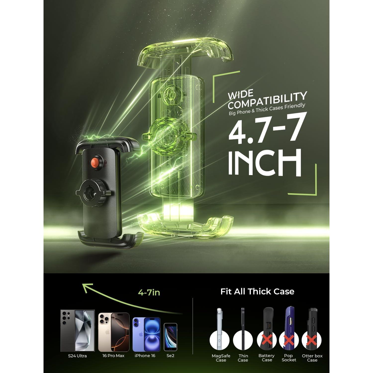 Soporte para Teléfono de Bicicleta LISEN - Ultra Estable y Fácil Instalación