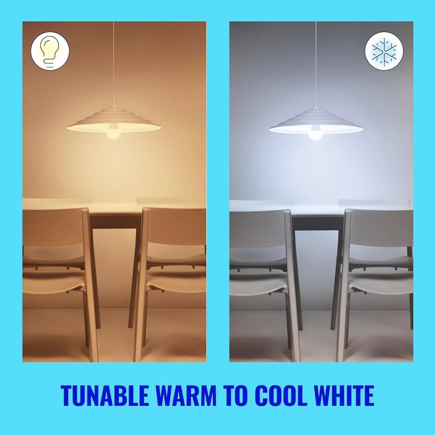 Bombilla LED Inteligente WiZ A19 8.8W Blanca Ajustable - 1 Paquete