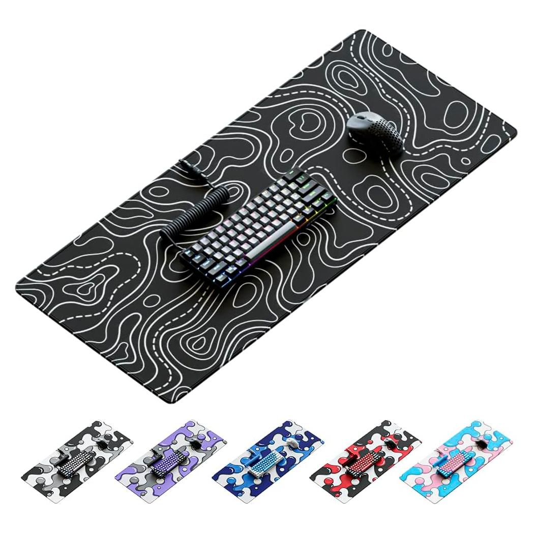 Alfombrilla de Ratón Kraken XXL Topográfica Negra 900mm x 400mm