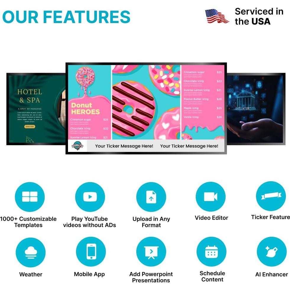 Reproductor de Señalización Digital EZ-AD F3 4K con Plan Gratuito