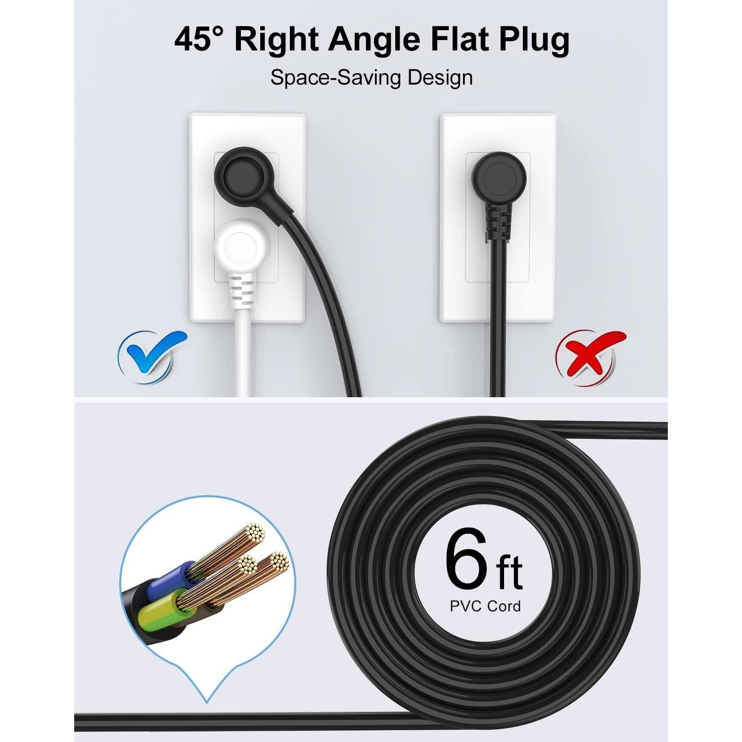Regleta de Sobretensión AUOPLUS 6 Salidas 4 USB 1.83m