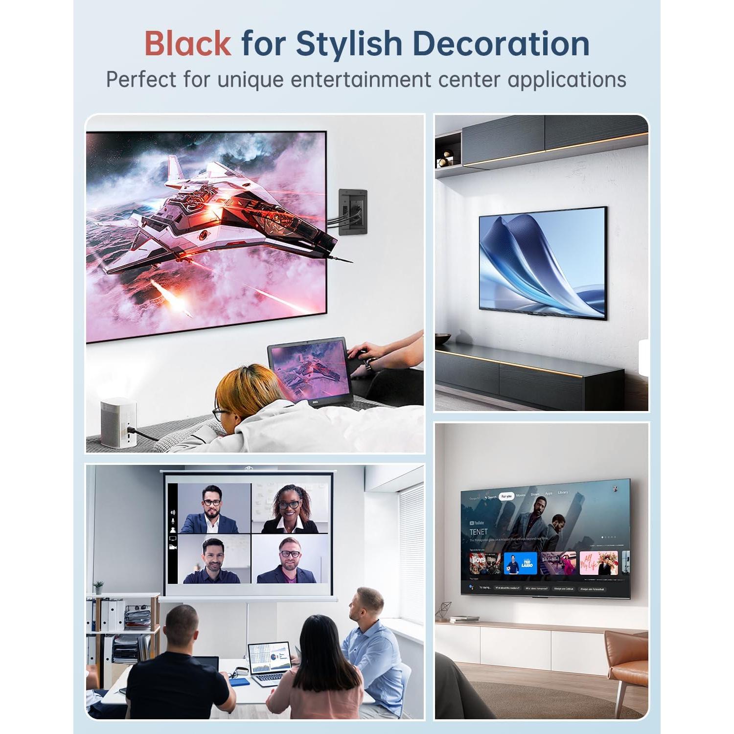 Kit de Manejo de Cables en Pared ELECPOW - Oculta Cables TV