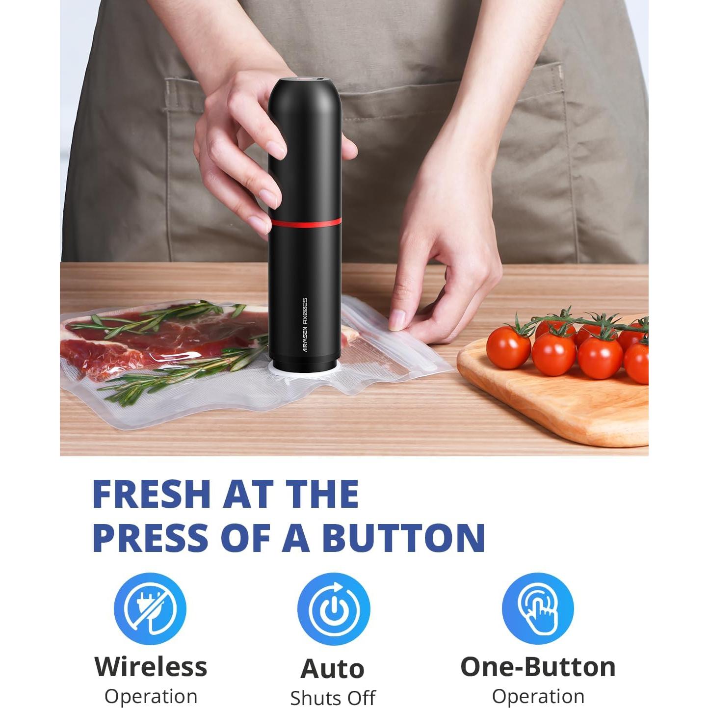 Sellador de Vacío AIRMSEN + Contenedor 1.4L + 11 Bolsas Reutilizables