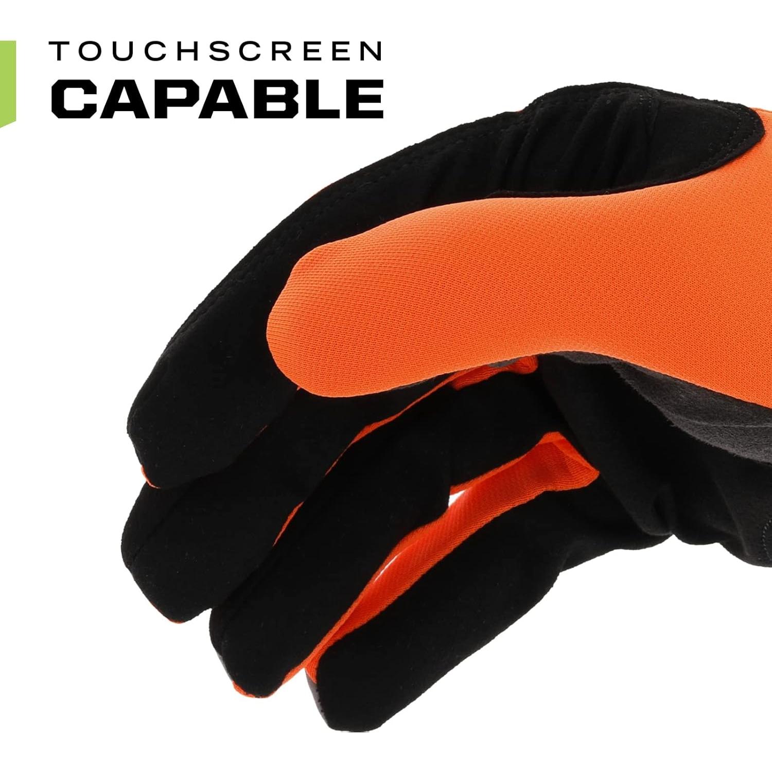 Guantes Hi-Viz FastFit Mechanix Wear X-Large Naranja