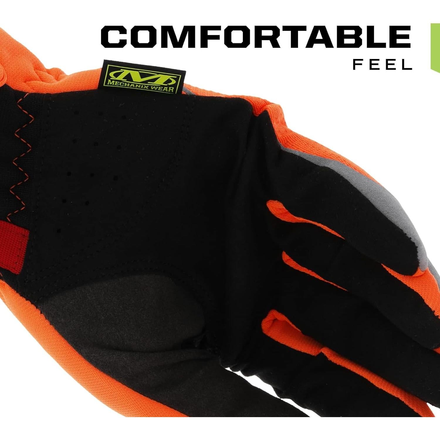 Guantes Hi-Viz FastFit Mechanix Wear X-Large Naranja