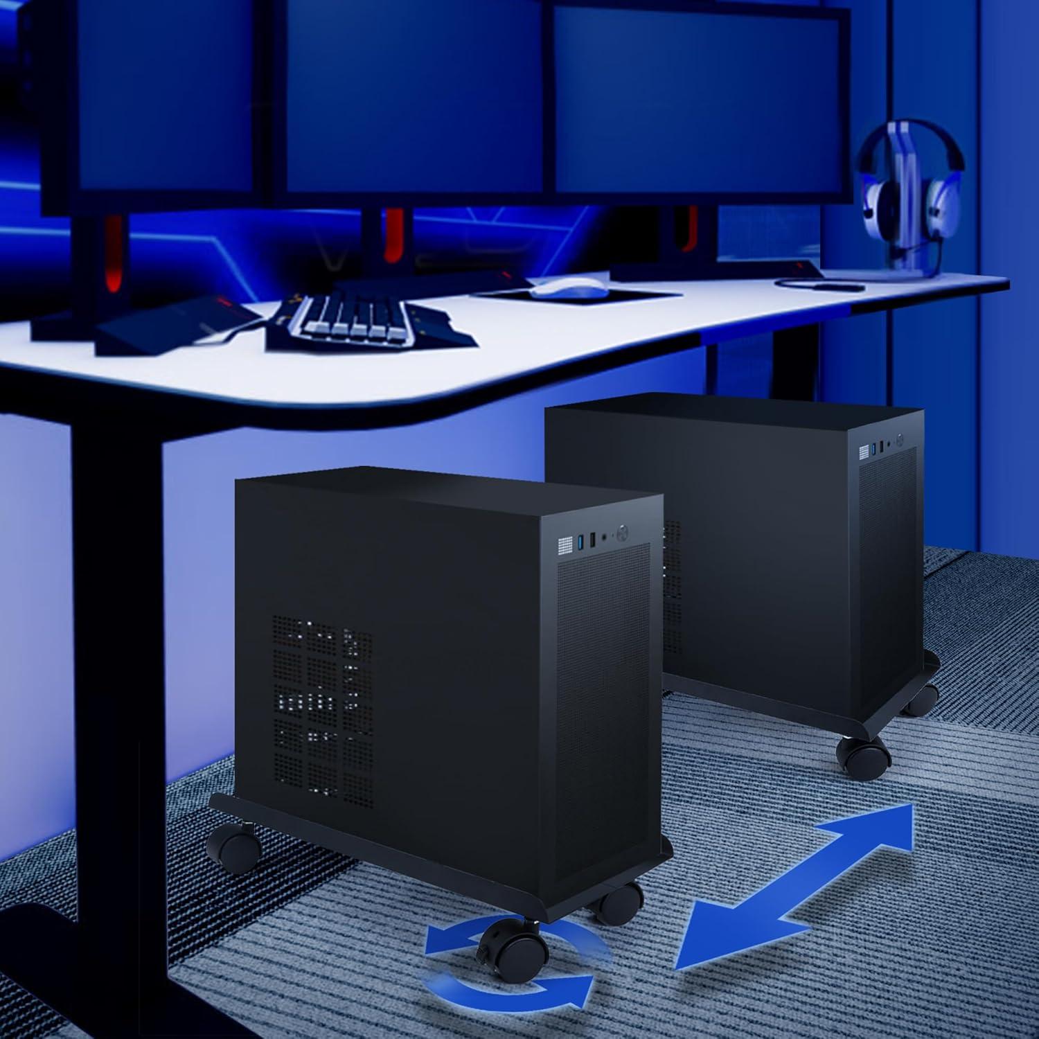 Soporte de CPU UCandy ajustable con ruedas 40x28,5 cm