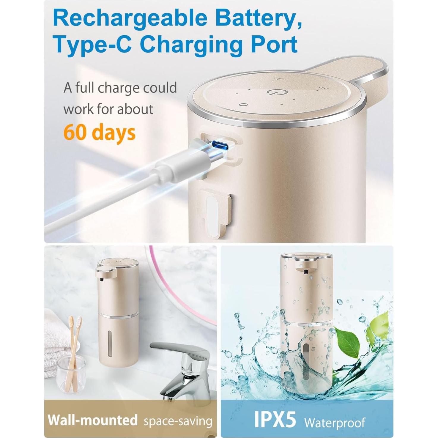 Dispensador Automático de Jabón Espumoso Gotofine 380ml USB