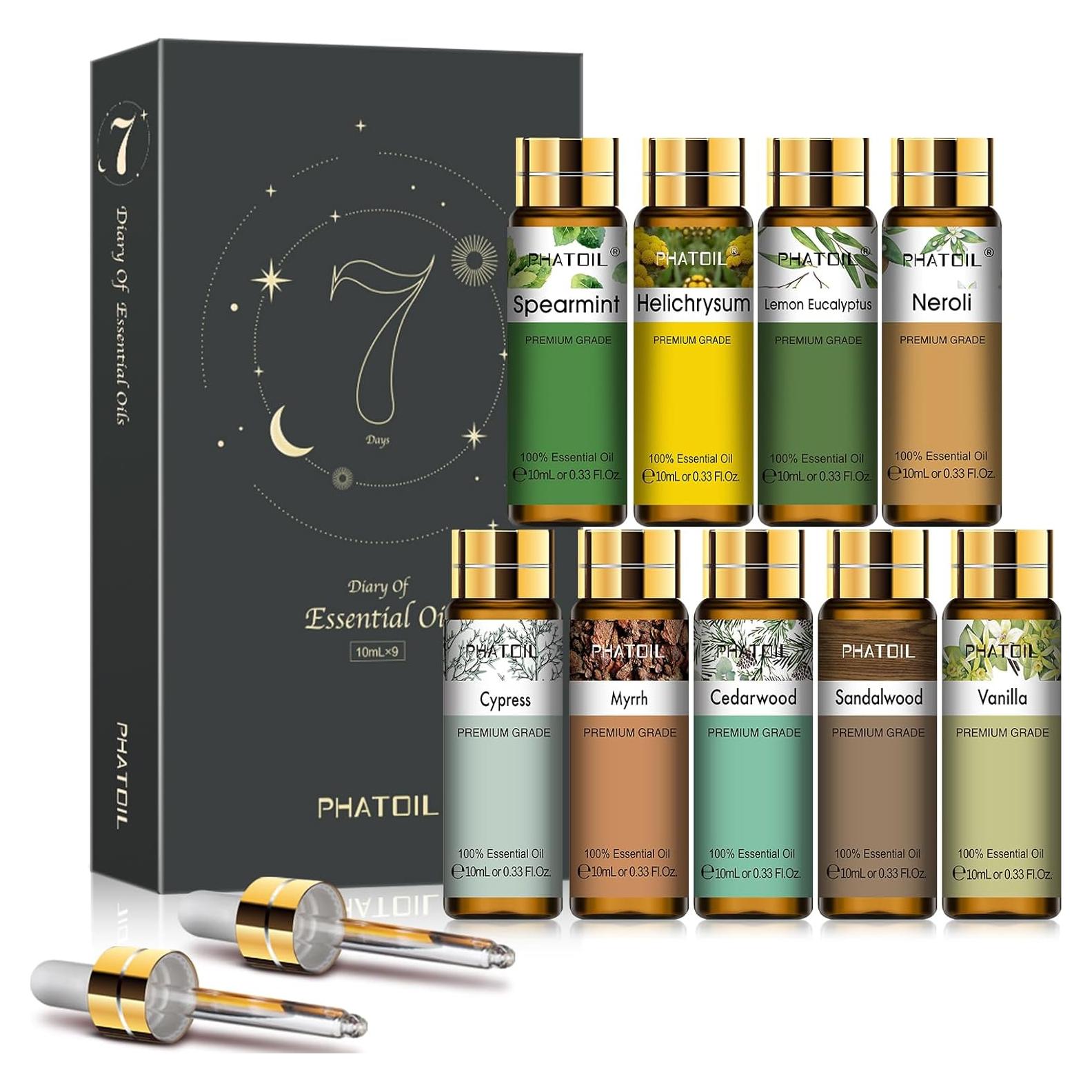 Conjunto de Aceites Esenciales PHATOIL 9x10ml Aromaterapia