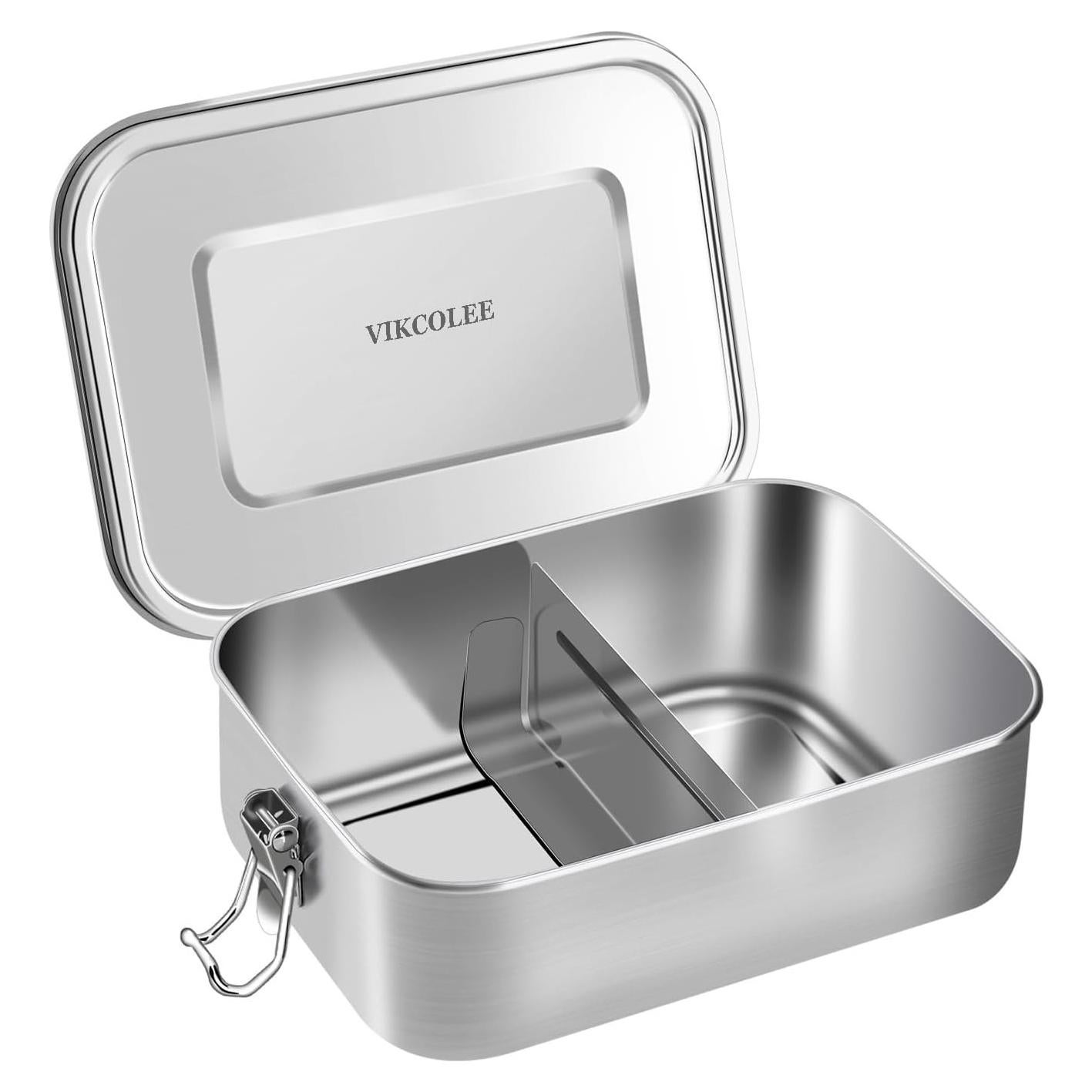 Caja Bento Acero Inoxidable VIKCOLEE 800ML A Prueba de Fugas