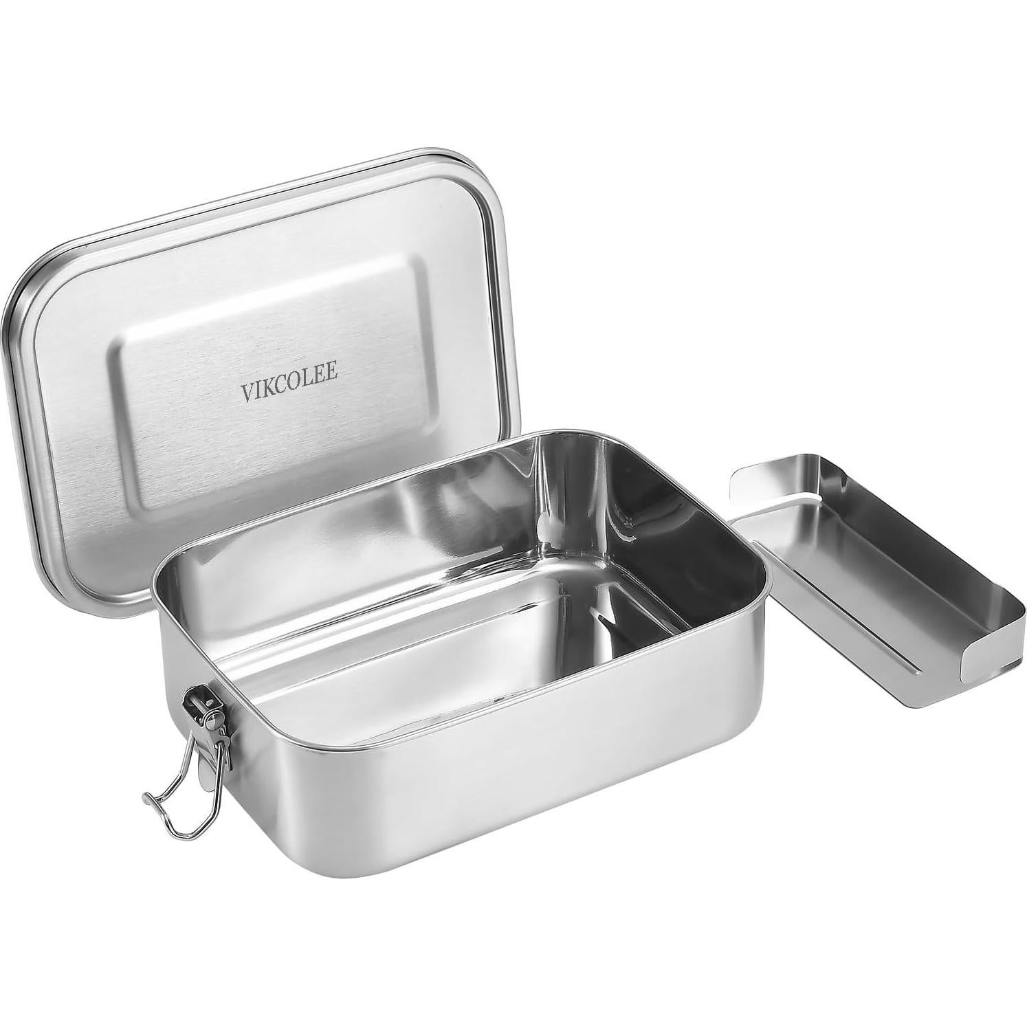 Caja Bento Acero Inoxidable VIKCOLEE 800ML A Prueba de Fugas