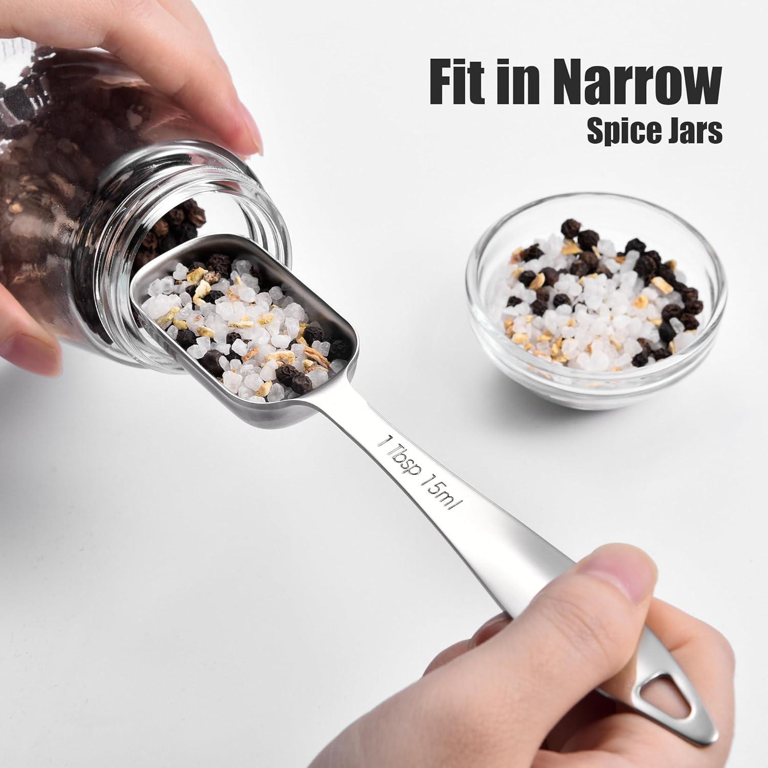 Juego de Cucharas Medidoras Acero Inoxidable Doosu 6 Piezas