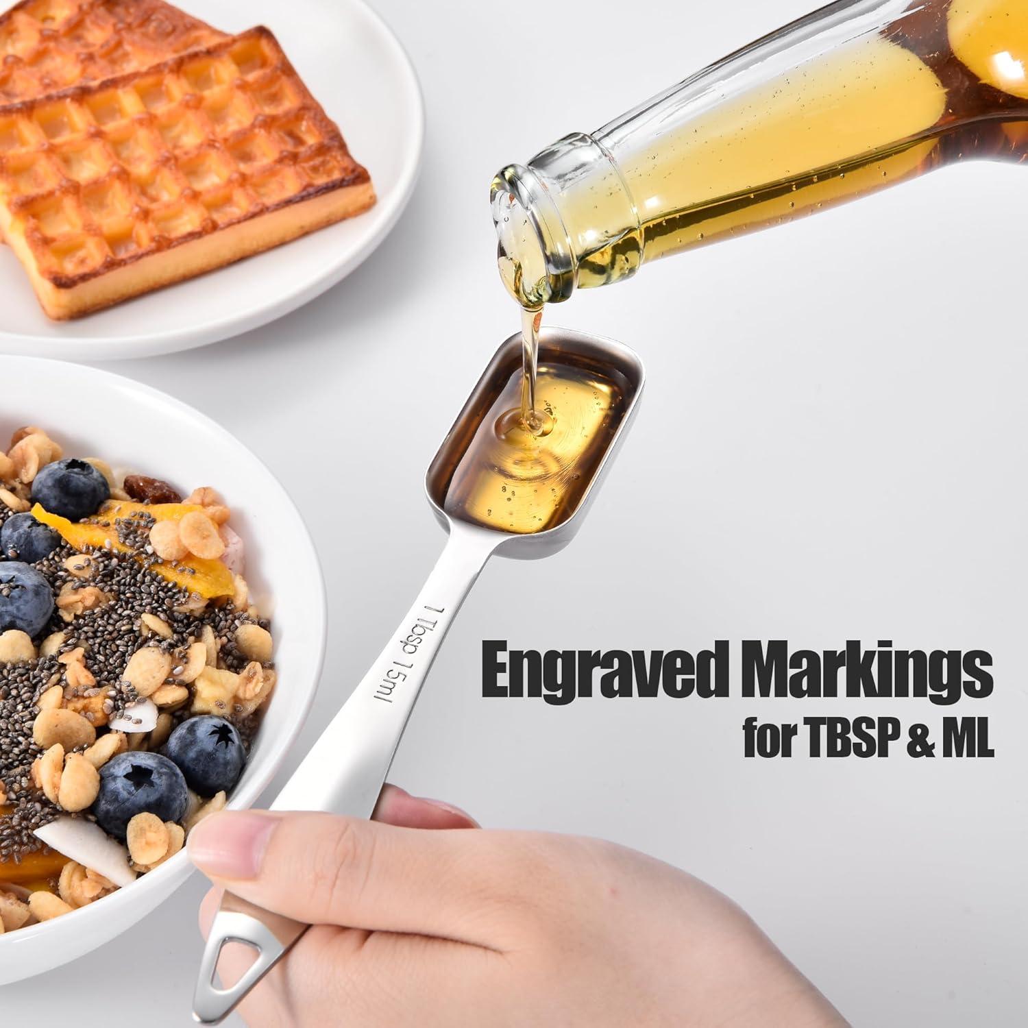 Juego de Cucharas Medidoras Acero Inoxidable Doosu 6 Piezas