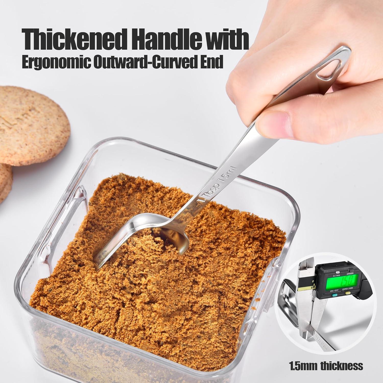 Juego de Cucharas Medidoras Acero Inoxidable Doosu 6 Piezas