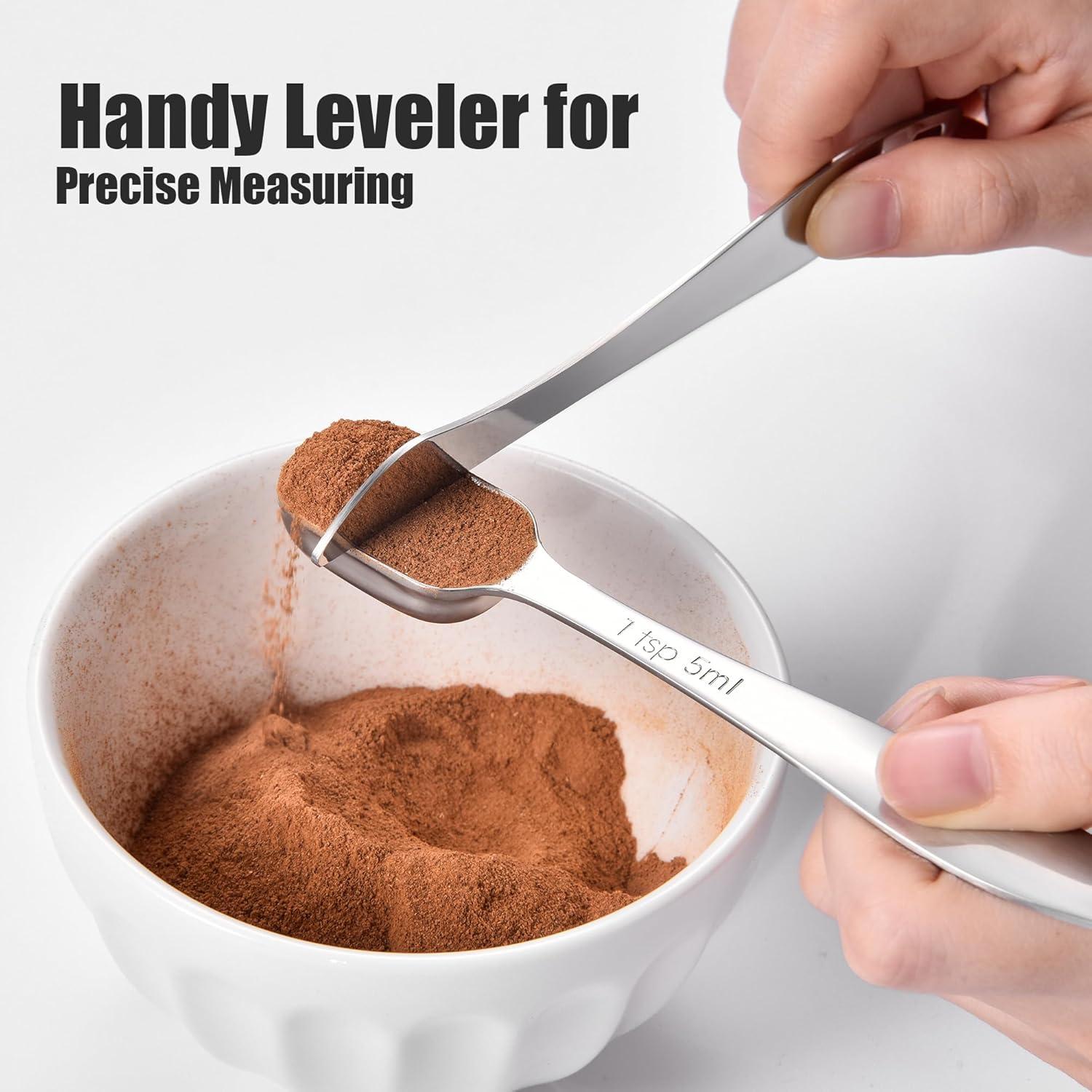 Juego de Cucharas Medidoras Acero Inoxidable Doosu 6 Piezas