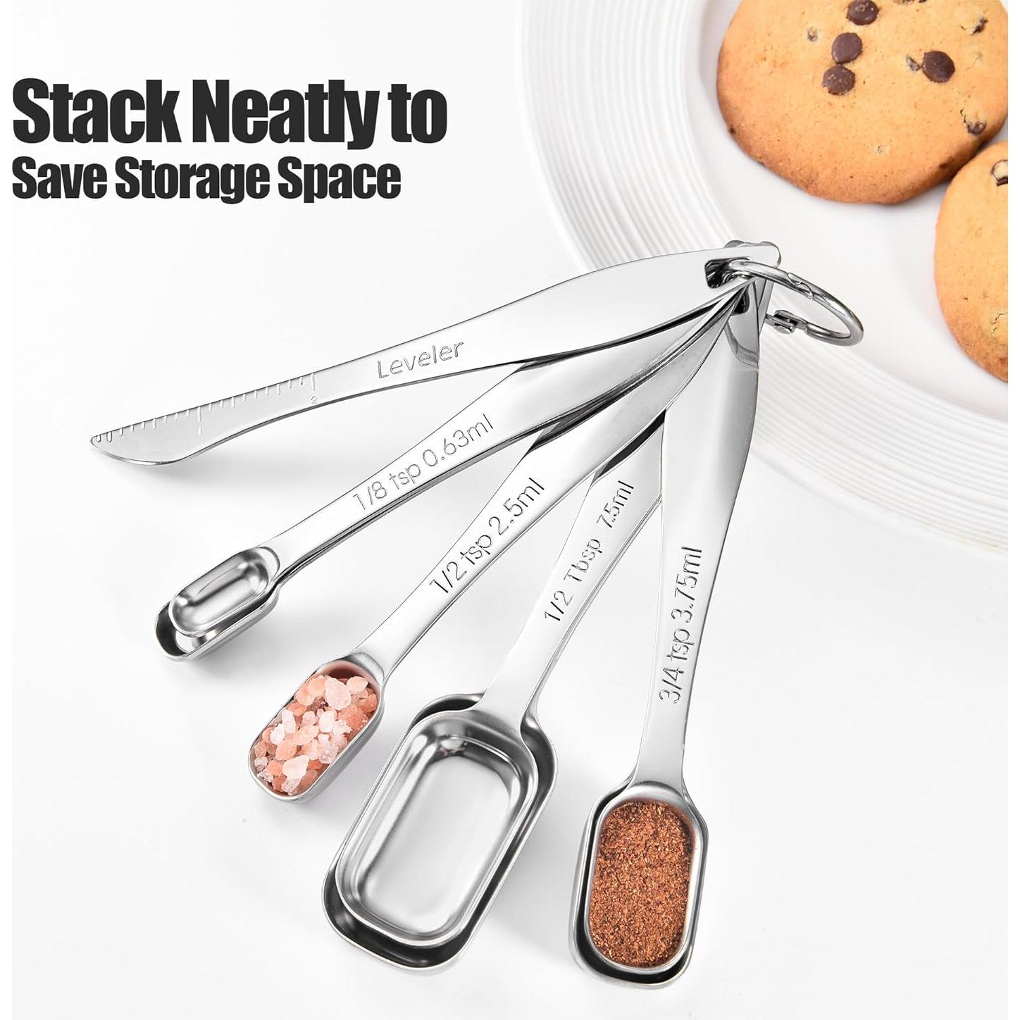 Juego de Cucharas Medidoras Acero Inoxidable Doosu 6 Piezas