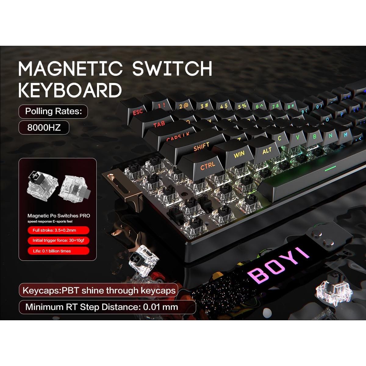 Teclado Mecánico Gaming BOYI 66Pro-Flash RGB USB-C 60%