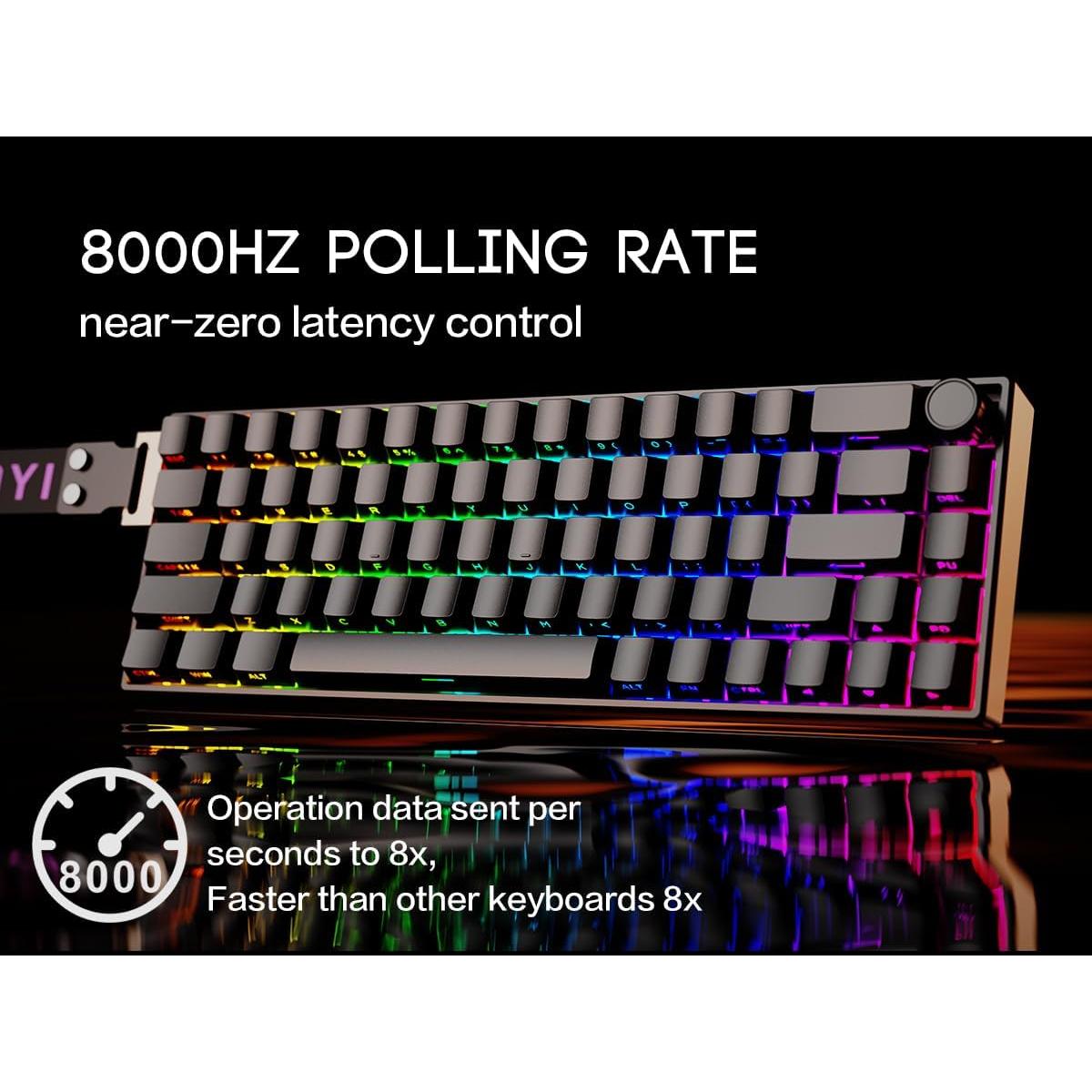Teclado Mecánico Gaming BOYI 66Pro-Flash RGB USB-C 60%