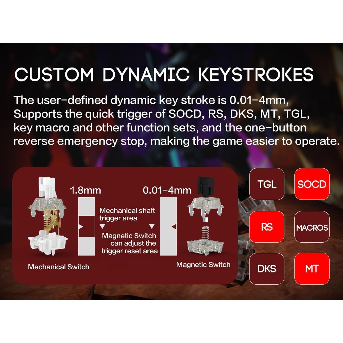 Teclado Mecánico Gaming BOYI 66Pro-Flash RGB USB-C 60%