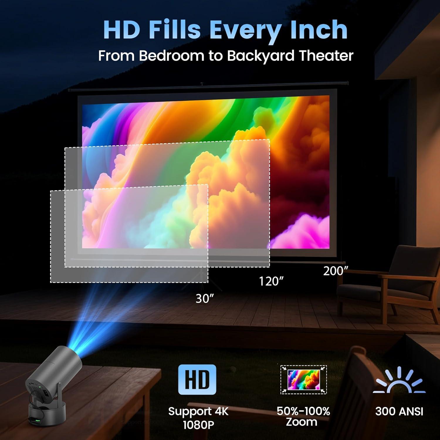 Proyector Portátil Tecaki X5OTD-US con Batería y WiFi