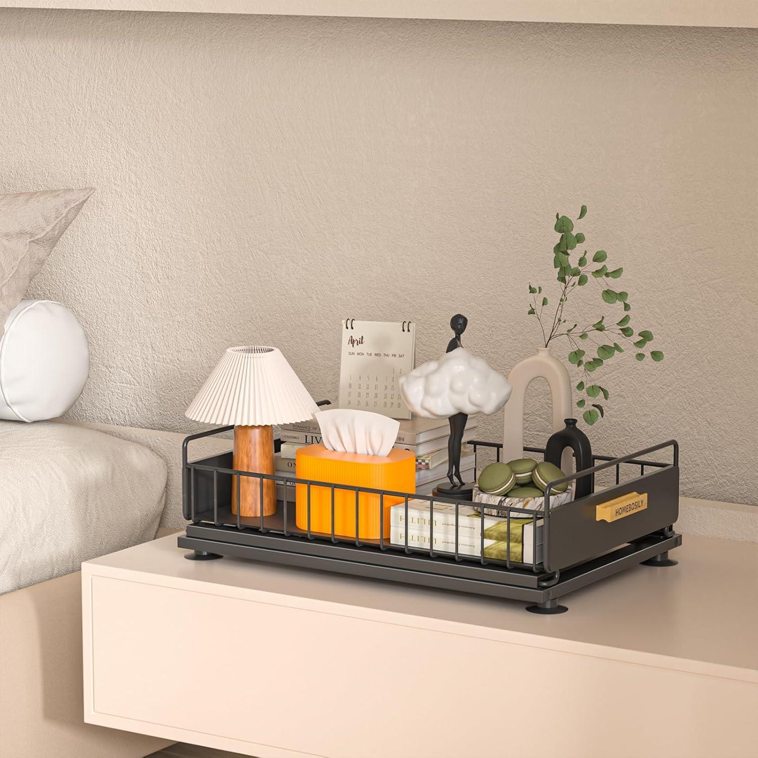 Organizador Bajo Fregadero HOMEBOSILY 2 Paquete Metal Negro