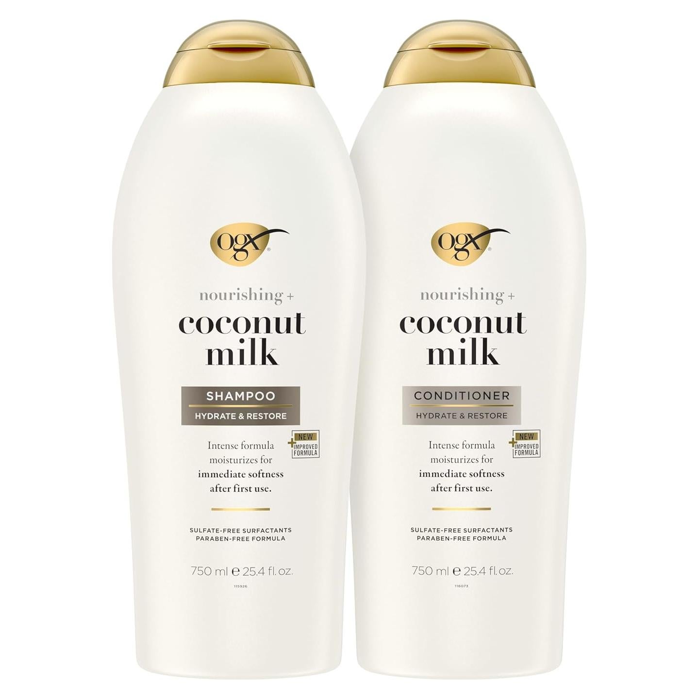 Conjunto Champú y Acondicionador OGX 750 ml Leche de Coco