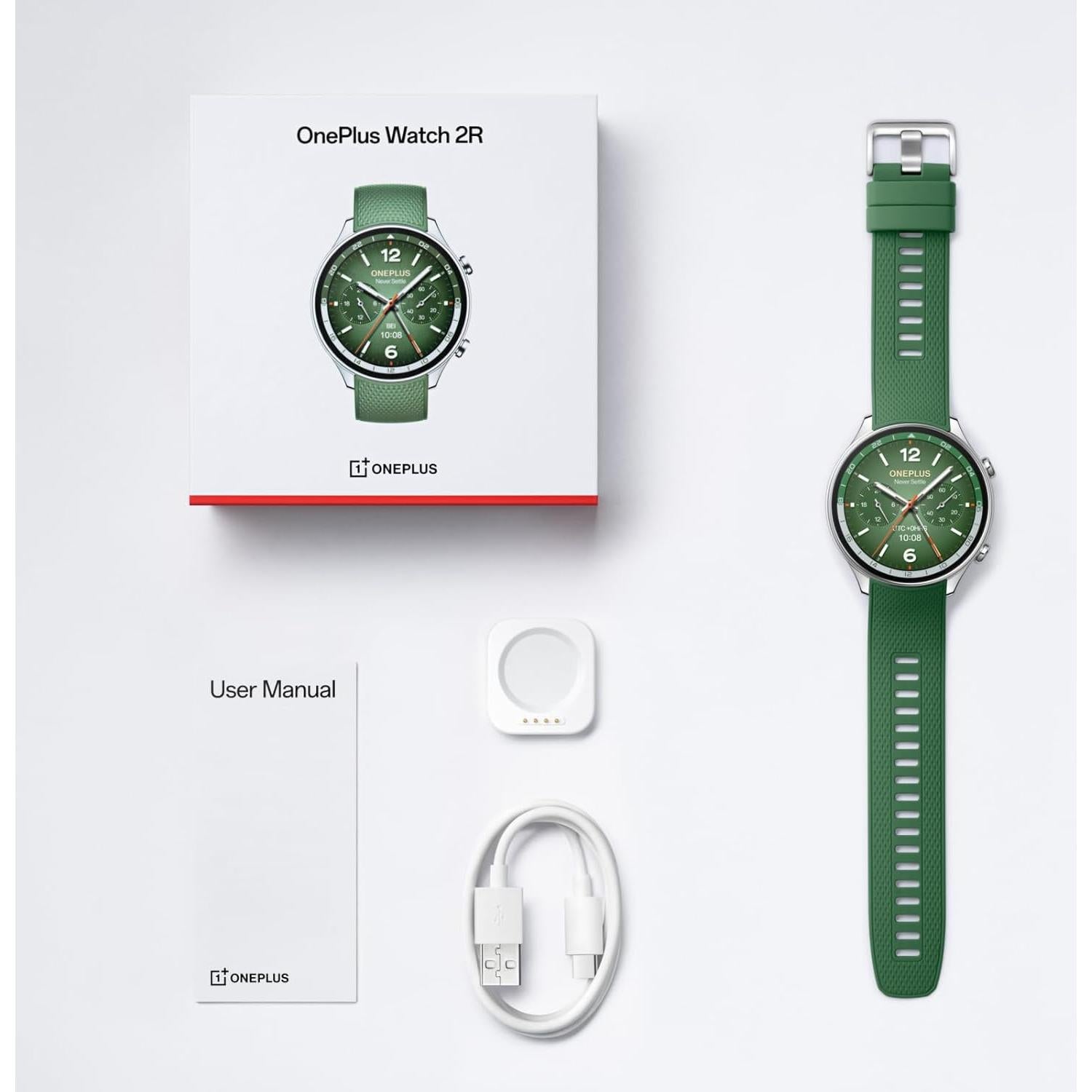 Reloj Inteligente OnePlus Watch 2R, 32GB, Verde Bosque, GPS