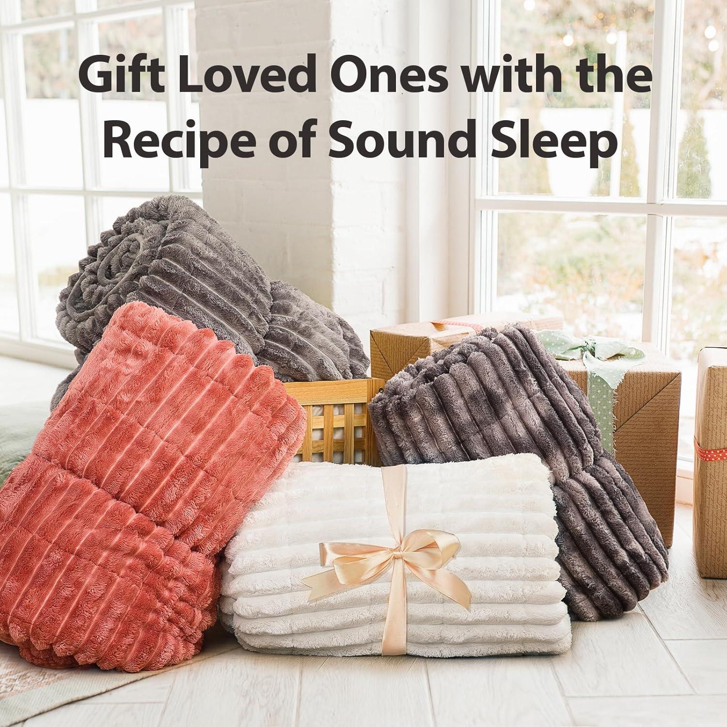 Manta con peso UINIU 121.92x182.88cm 5.44kg Sherpa Acanalado