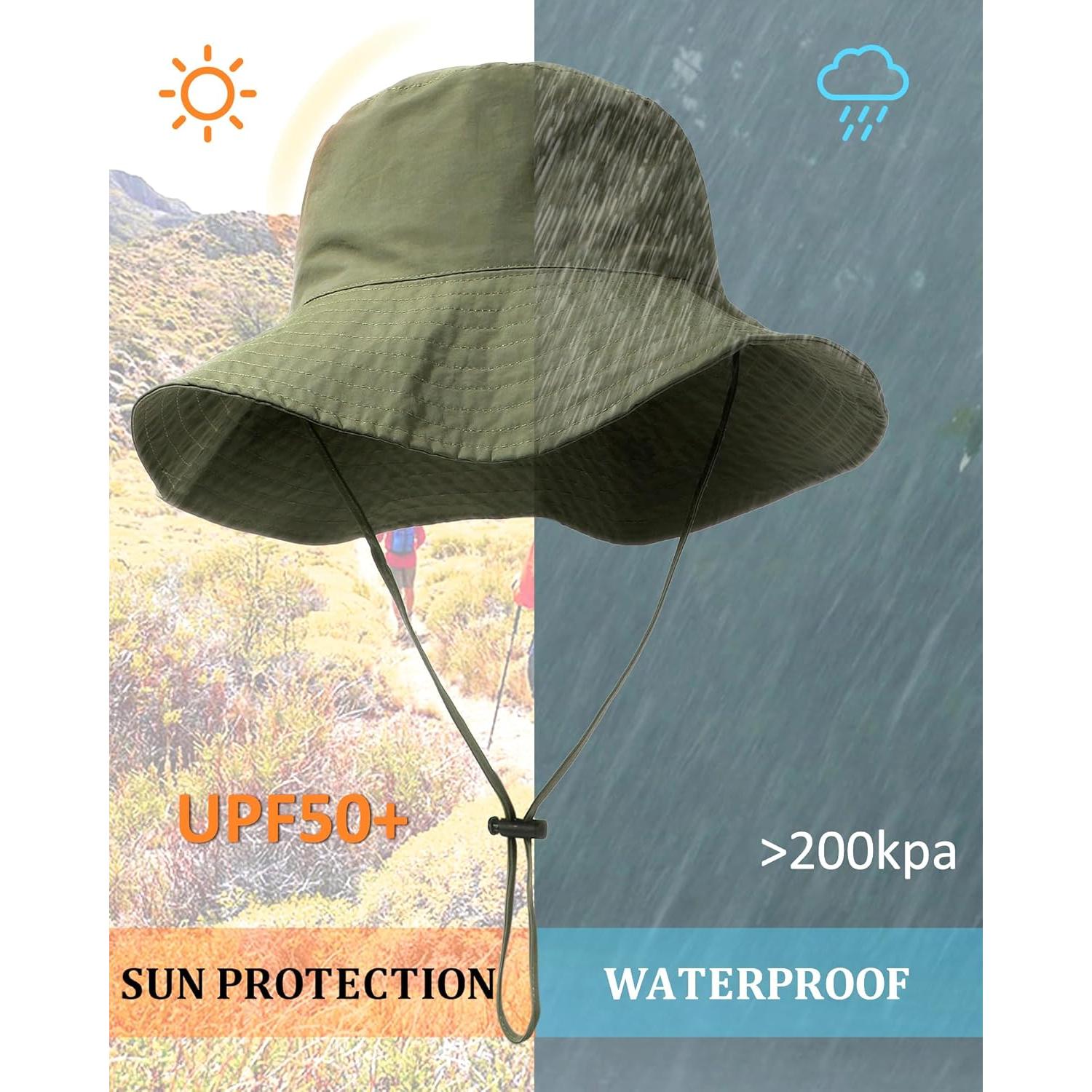 Sombrero de Cubo Plegable Resistente al Agua SHINCHIC Verde Militar
