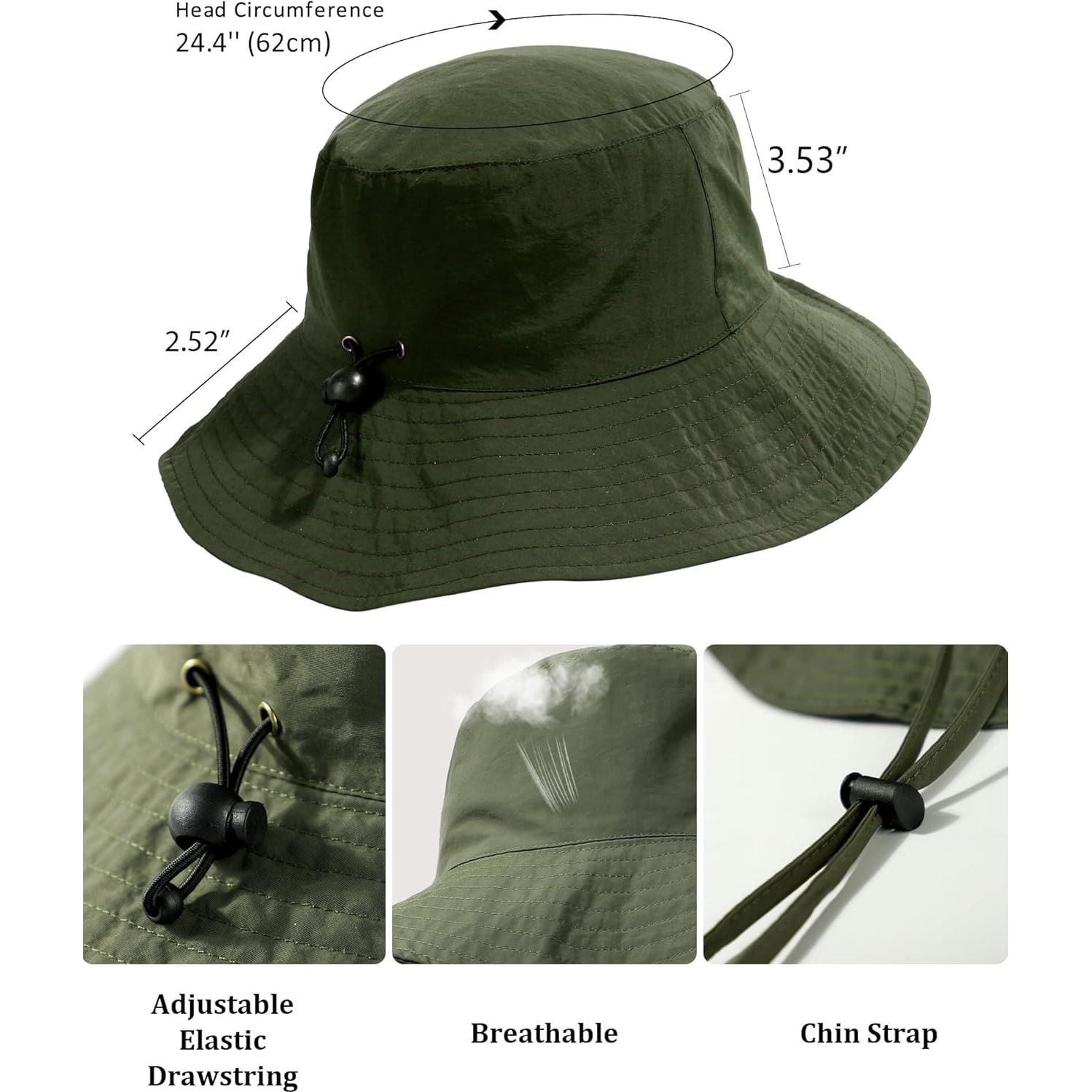 Sombrero de Cubo Plegable Resistente al Agua SHINCHIC Verde Militar