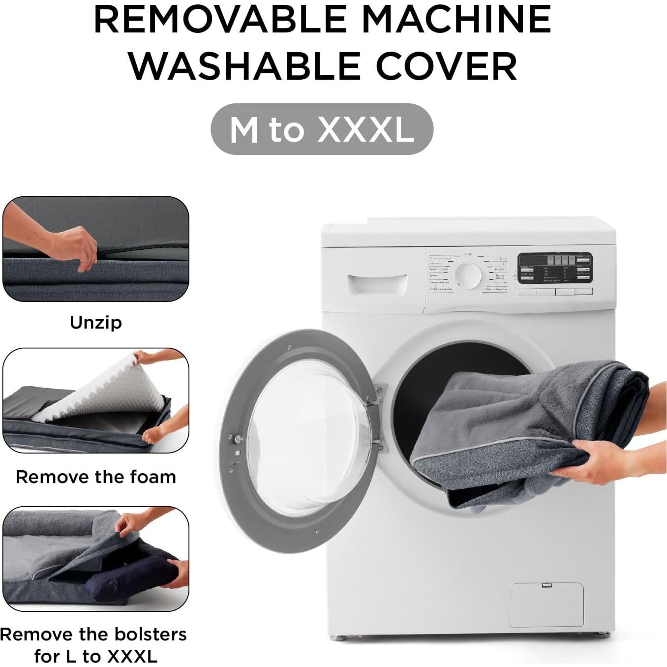 Cama ortopédica para perros grandes MADE 4 PETS, gris