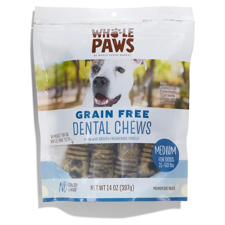 Chews Dentales Whole Paws para Perros Medianos 396g