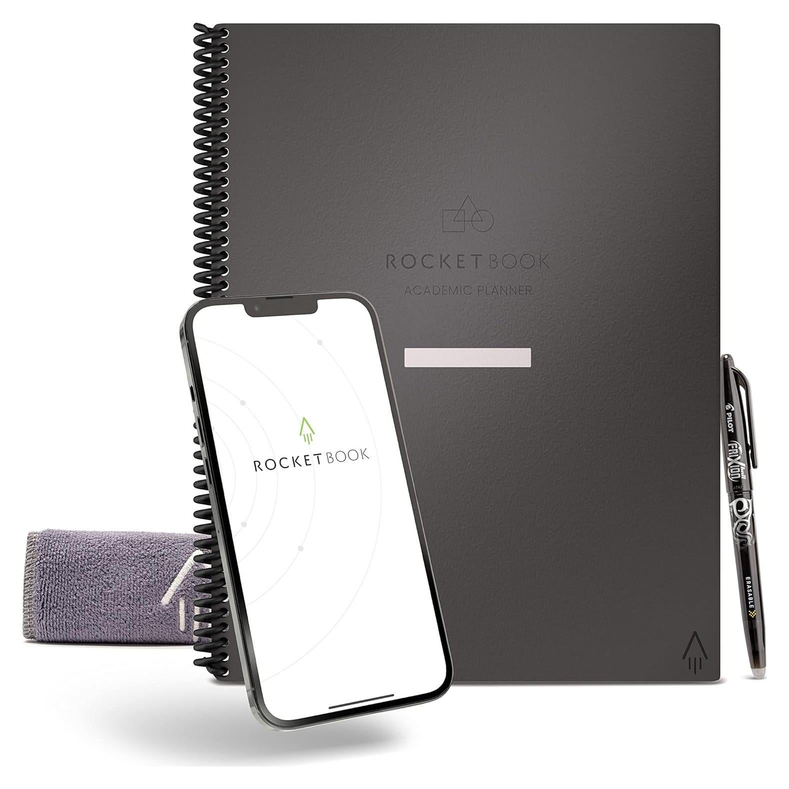 Planificador Académico Reutilizable Rocketbook Gris Carta 21.6x27.9cm