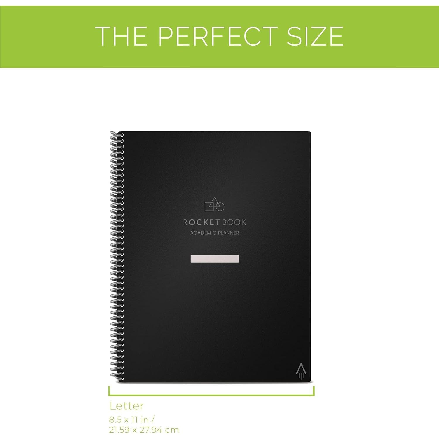 Planificador Académico Reutilizable Rocketbook Gris Carta 21.6x27.9cm