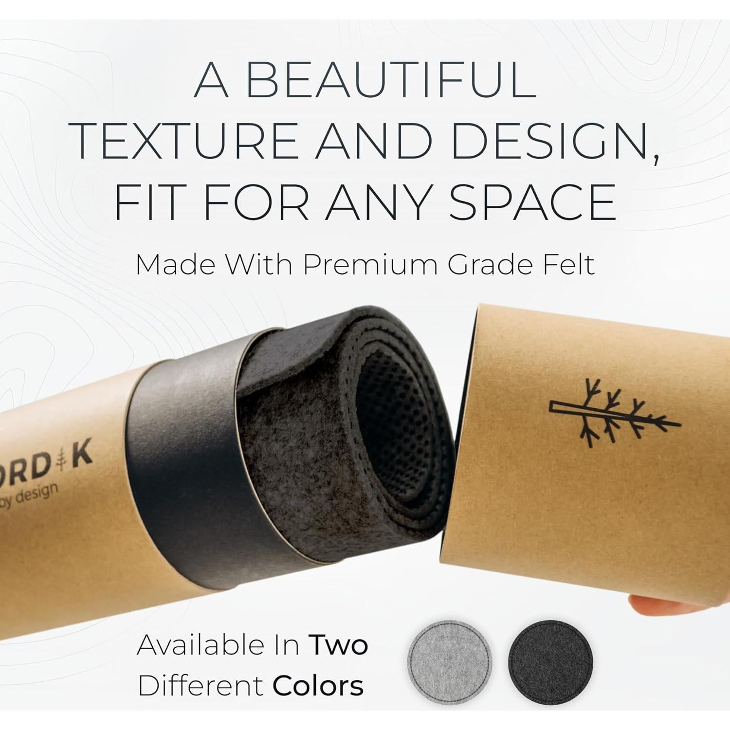 Alfombrilla de Escritorio Fieltro Nordik 89x43 cm Carbón