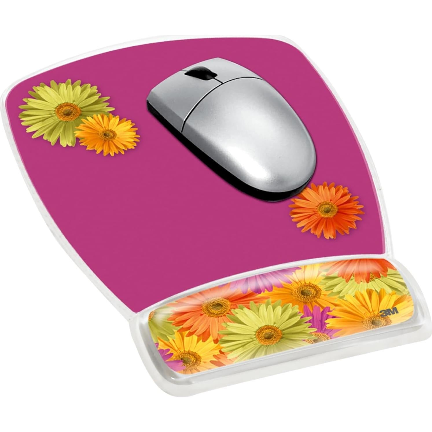 Alfombrilla de Ratón 3M con Reposamuñecas de Gel Margarita 21.8x17.3cm