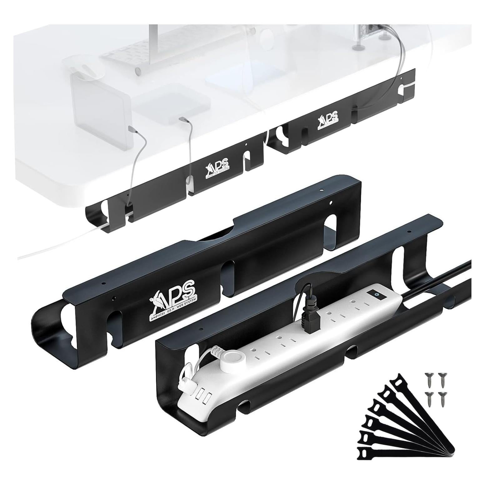 Bandeja de Gestión de Cables APS 40.6x8.9cm Soporte Negro