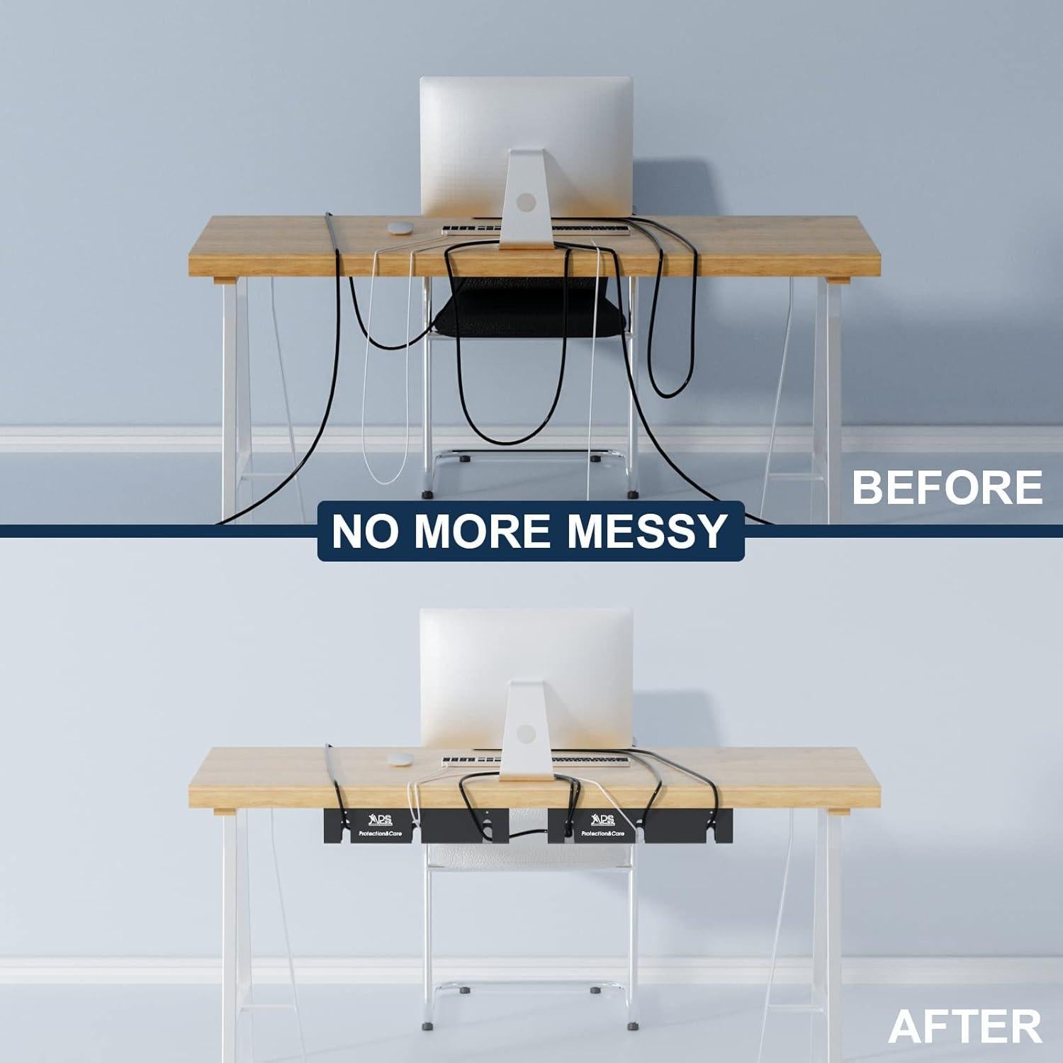 Bandeja de Gestión de Cables APS 40.6x8.9cm Soporte Negro