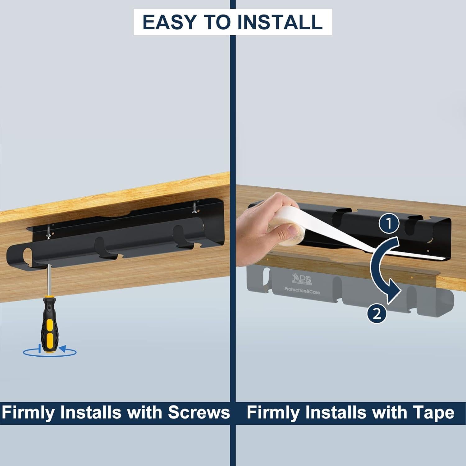 Bandeja de Gestión de Cables APS 40.6x8.9cm Soporte Negro