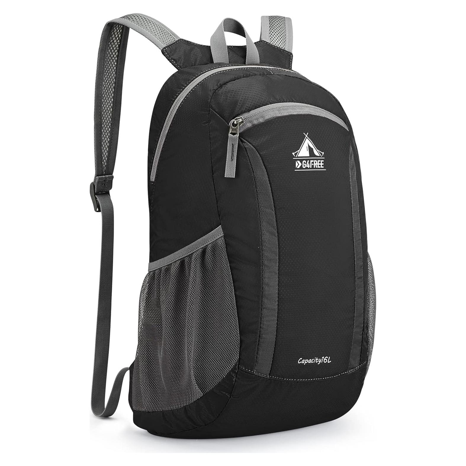 Mochila de Senderismo Plegable G4Free 16L Negra Ligera