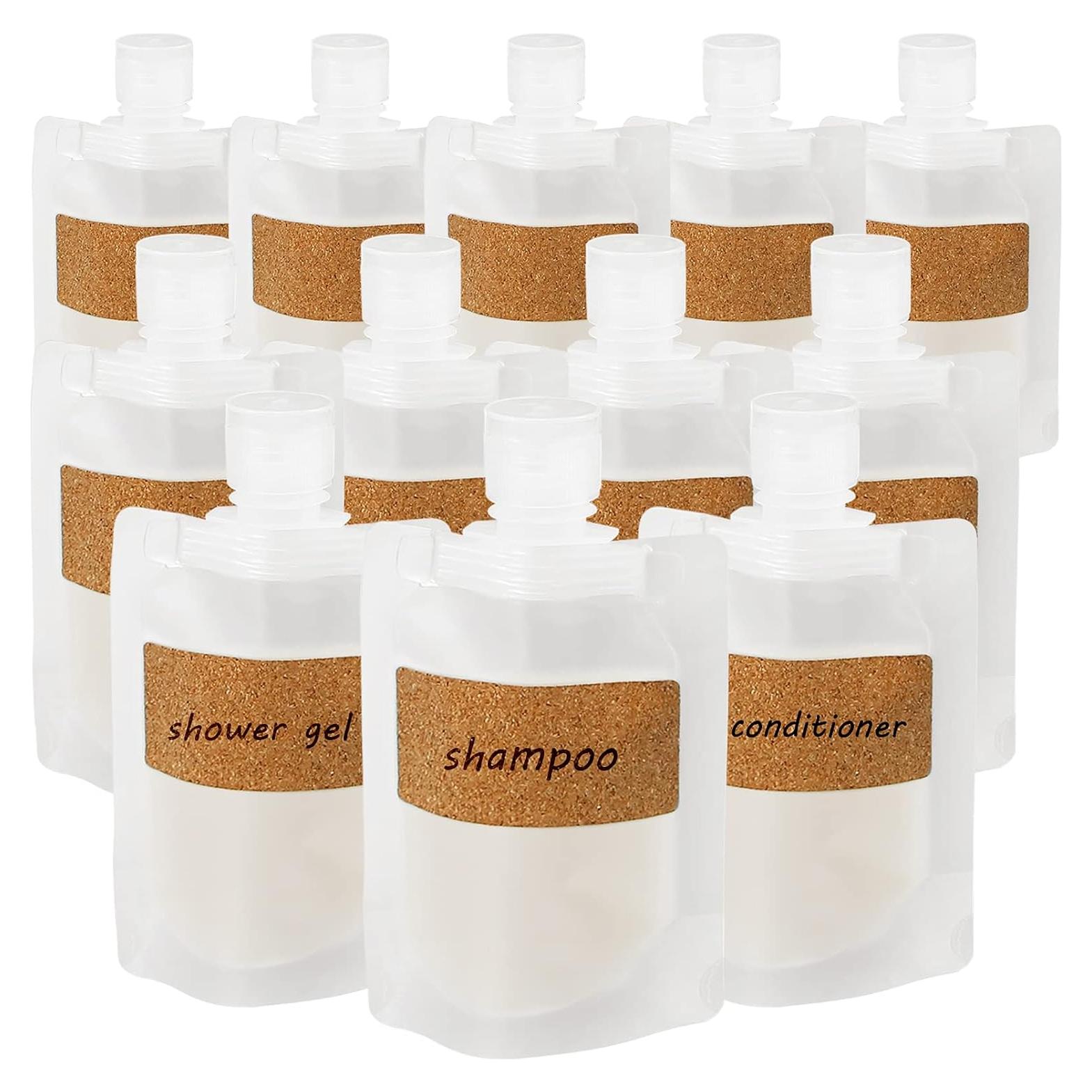 Bolsas de Viaje Refill TailaiMei 12 Piezas 50ml Aprobadas TSA