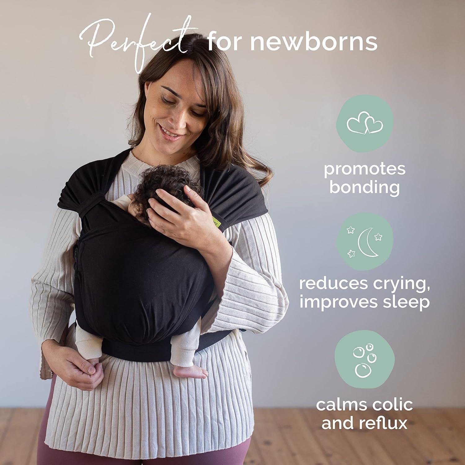 Portabebés Boba Bliss Negro para Recién Nacidos 3-16 kg