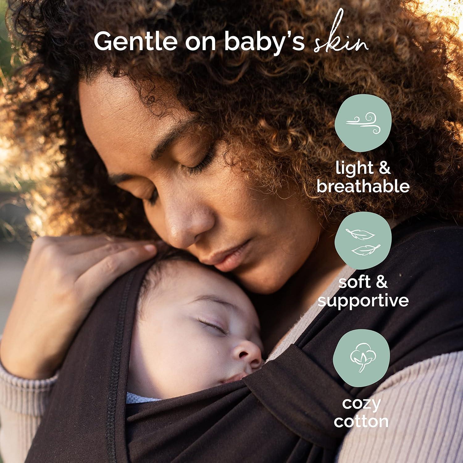 Portabebés Boba Bliss Negro para Recién Nacidos 3-16 kg