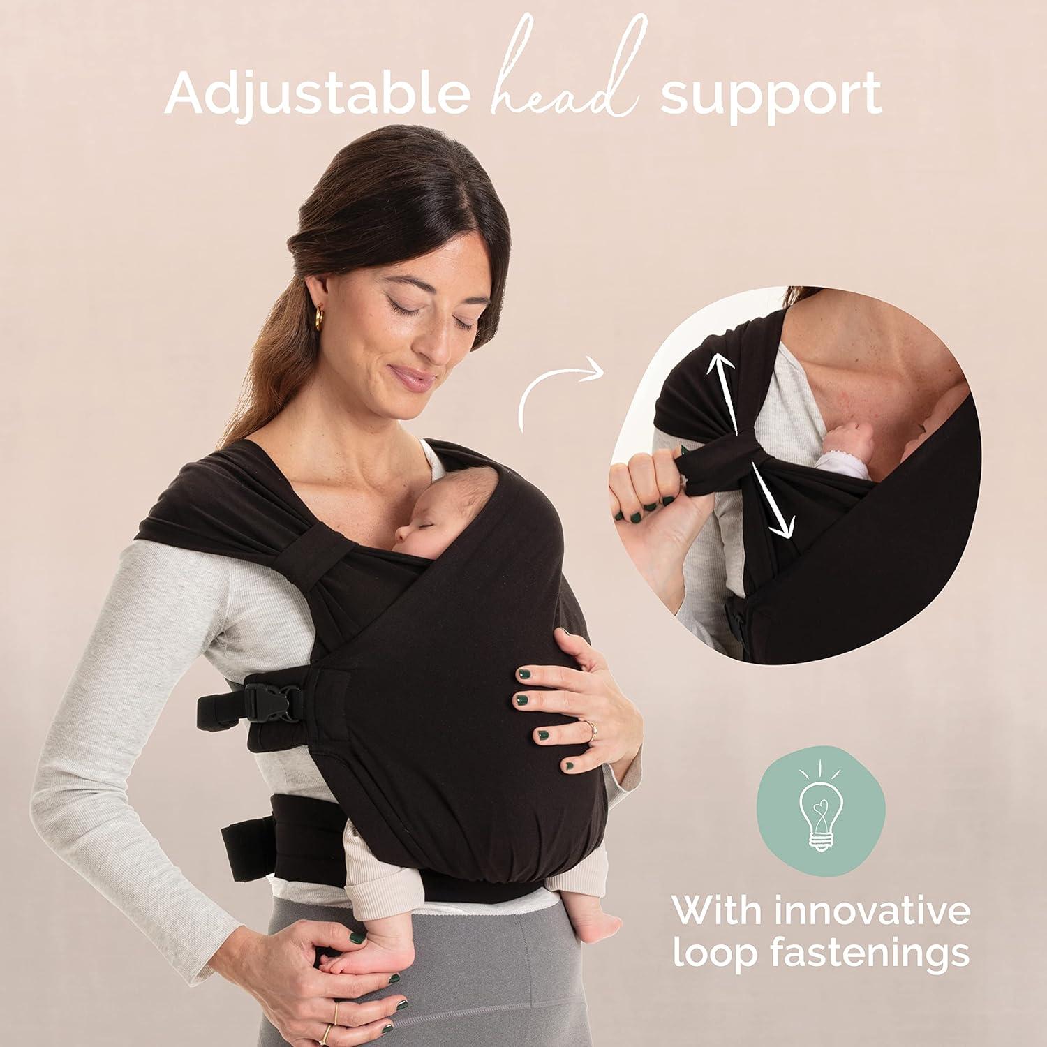 Portabebés Boba Bliss Negro para Recién Nacidos 3-16 kg