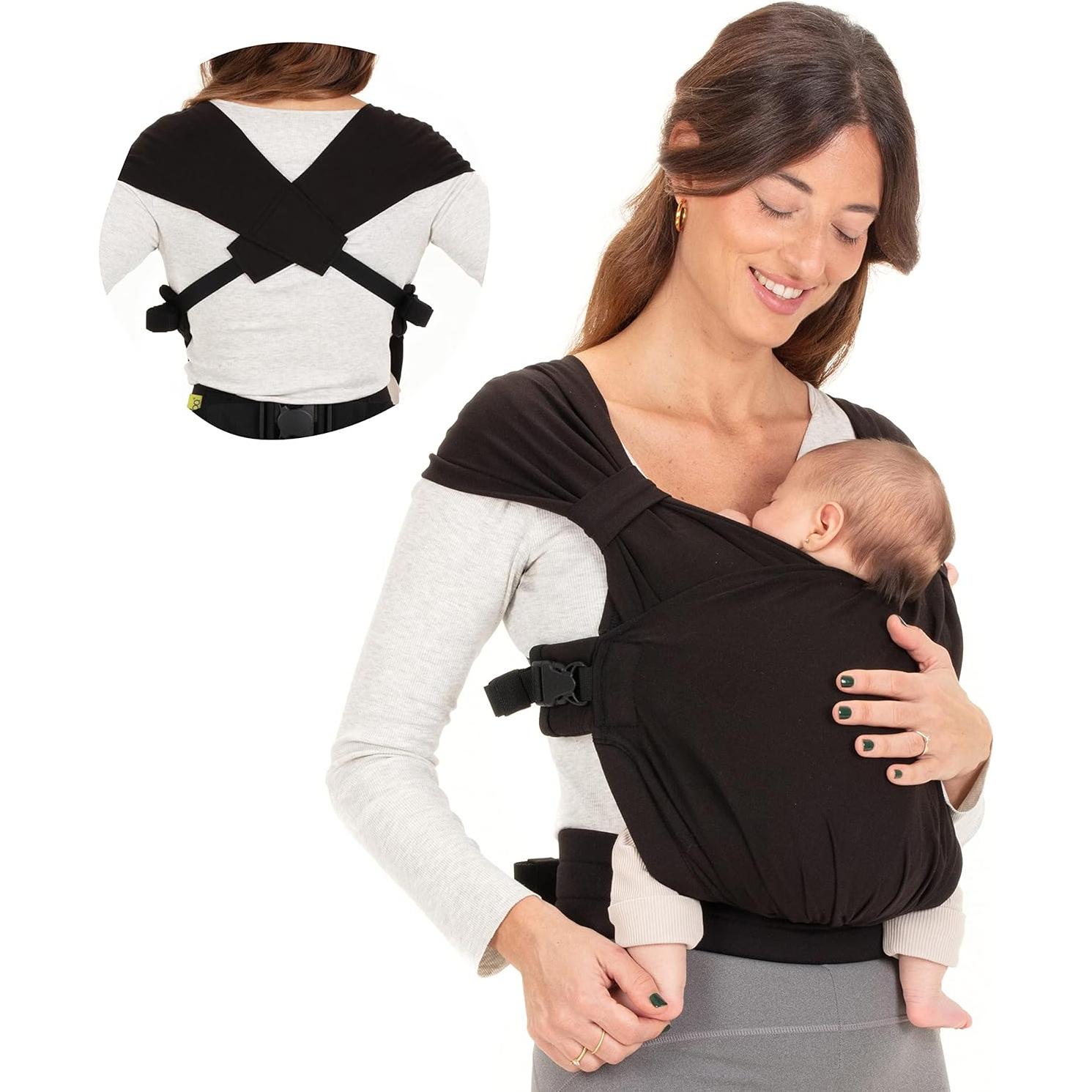 Portabebés Boba Bliss Negro para Recién Nacidos 3-16 kg