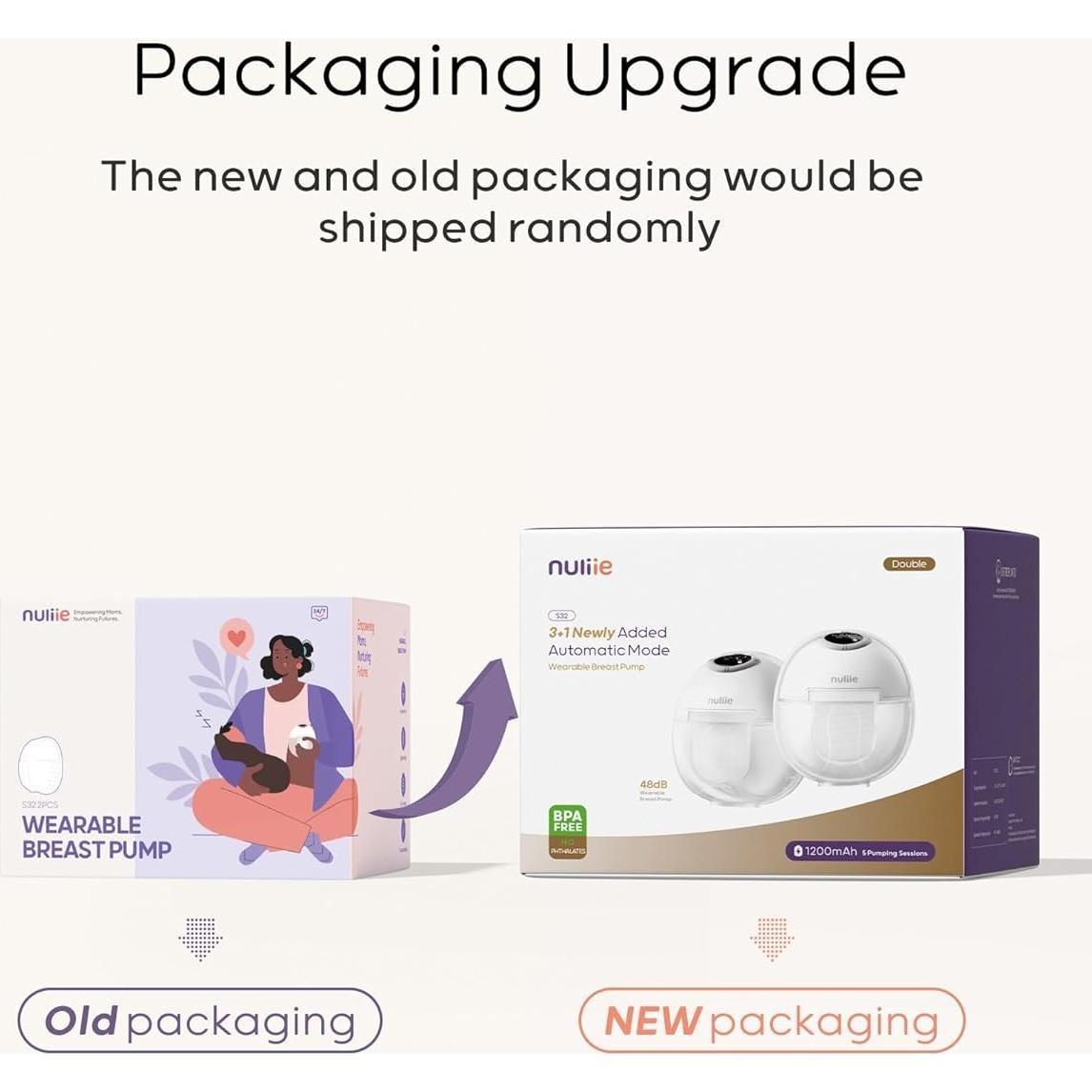 Extractor de Leche Eléctrico Nuliie Portátil 4 Modos 9 Niveles Rosa