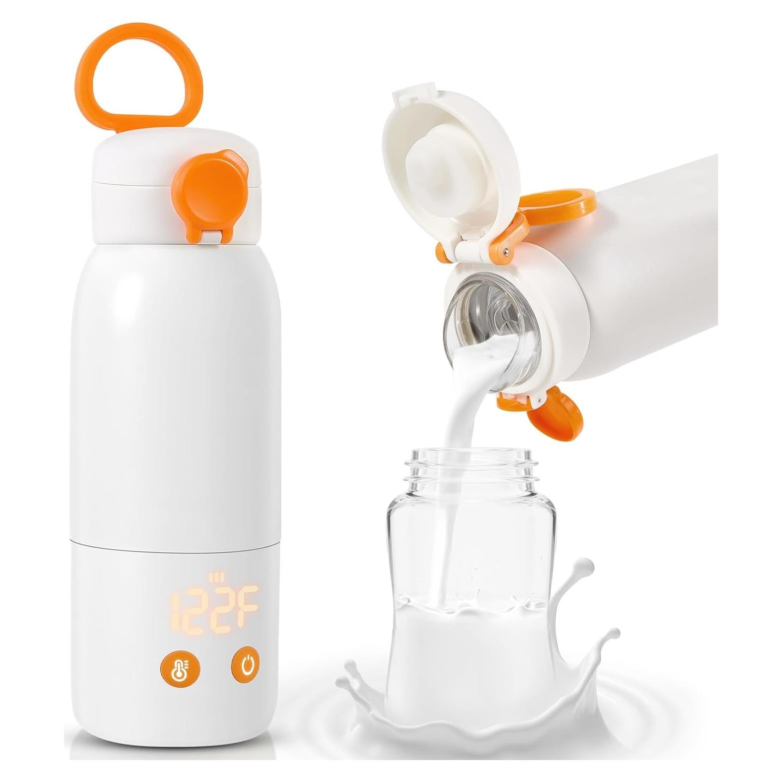 Calentador de Botellas Portátil Naranja 12oz - Calentamiento Rápido